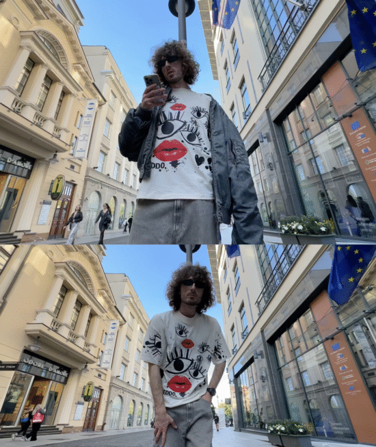 Freestyler Marškinėliai cream eyes