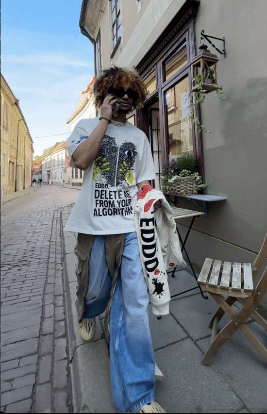 Freestyler Marškinėliai cream DELETE ME